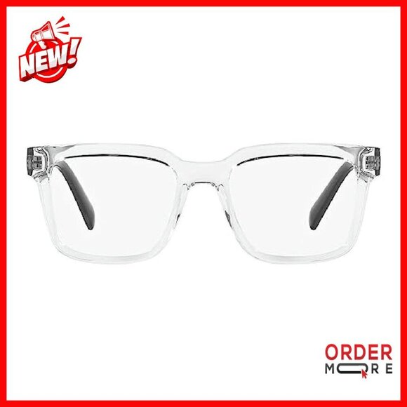 Clear Crystal Plastic Square Eyeglasses 52mm Frame